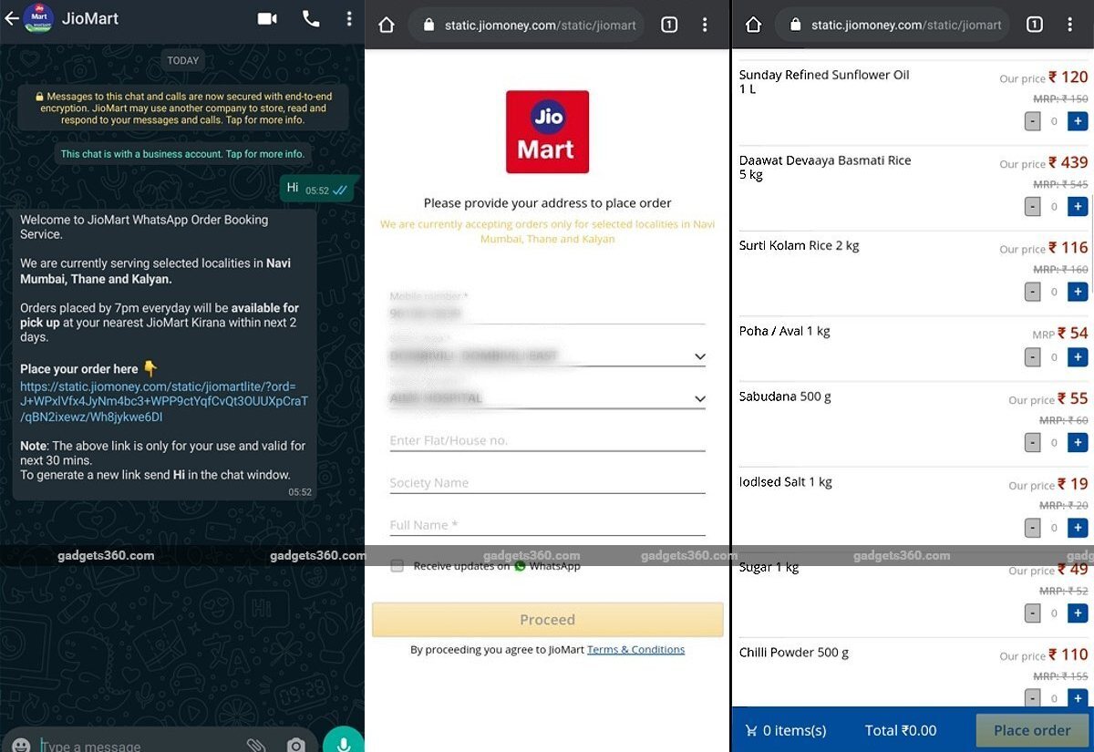 JioMart WhatsApp Order Booking Service Launched: How to Order