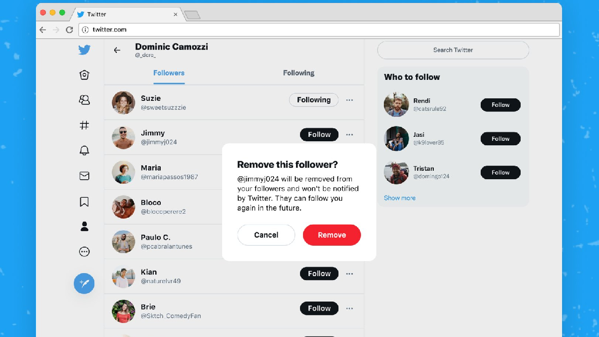 Twitter Adds New Feature to Remove Followers Without Blocking Them on Web