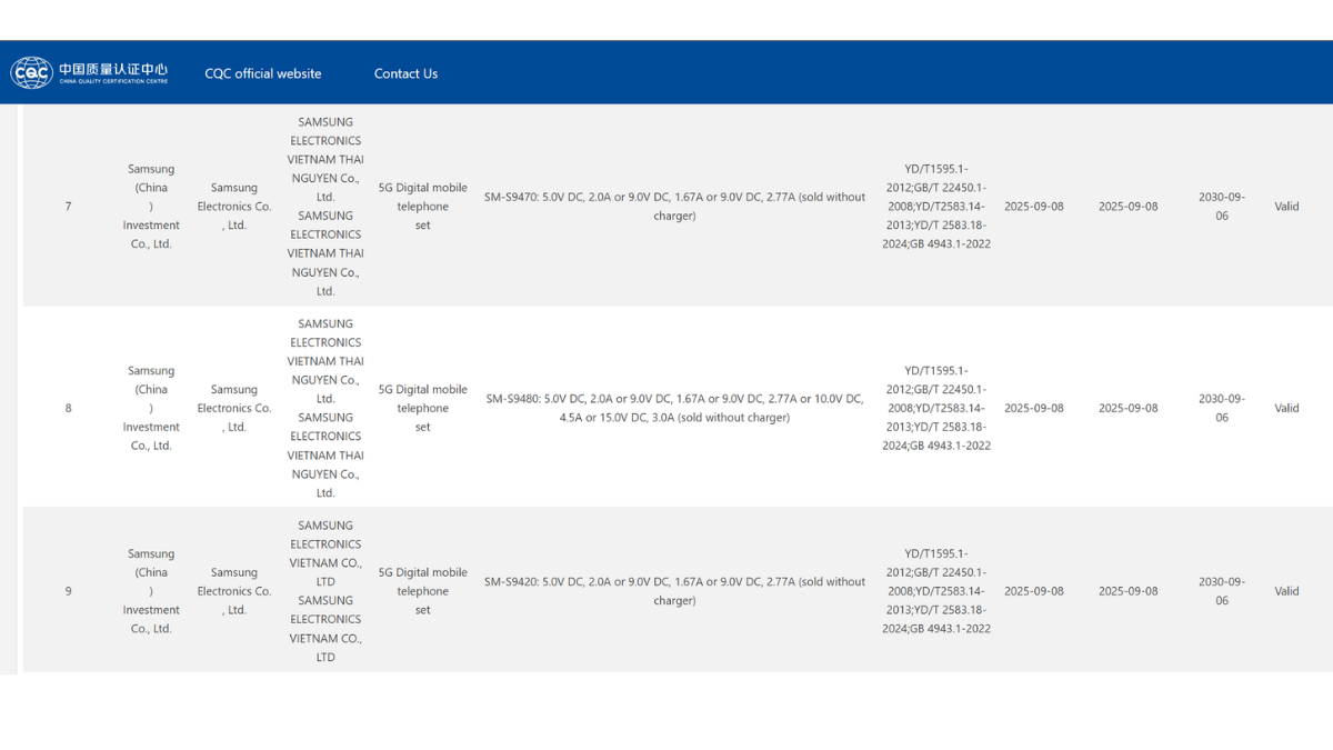 Samsung Galaxy S26 Ultra, Galaxy S26 Pro Charging Speed Listed on