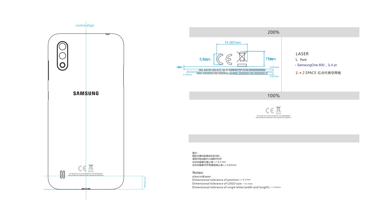 Samsung Galaxy A01 With Dual Rear Cameras, 3,000mAh Battery Spotted on US FCC