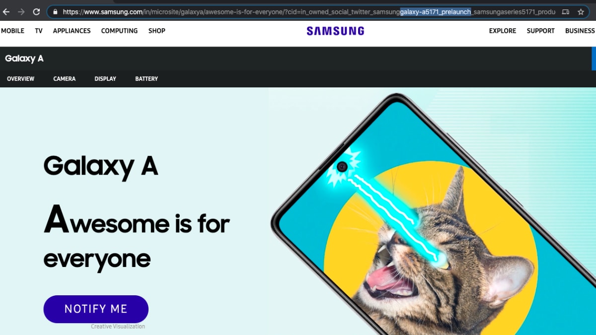 samsung galaxy a51 a71 launch date india screenshot gadgets 360 Samsung Galaxy A51 Samsung Galaxy A71