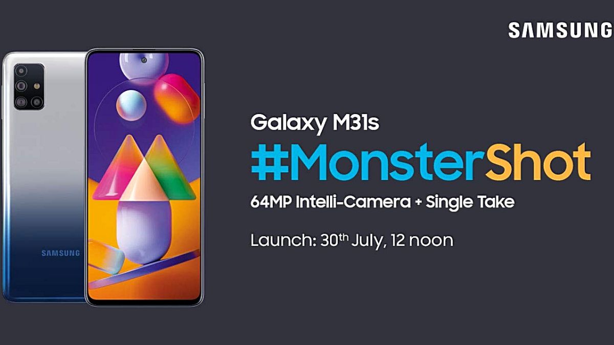 Samsung Galaxy M31s With 64-Megapixel Main Camera, 6,000mAh Battery to Launch in India on July 30