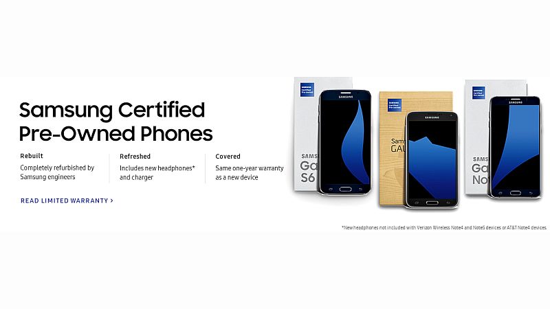 Samsung Starts Selling Refurbished Galaxy Smartphones in US