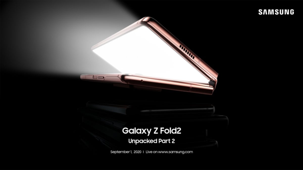  imagen de invitación de lanzamiento de samsung galaxy z fold 2 Samsung Galaxy Z Fold 2 