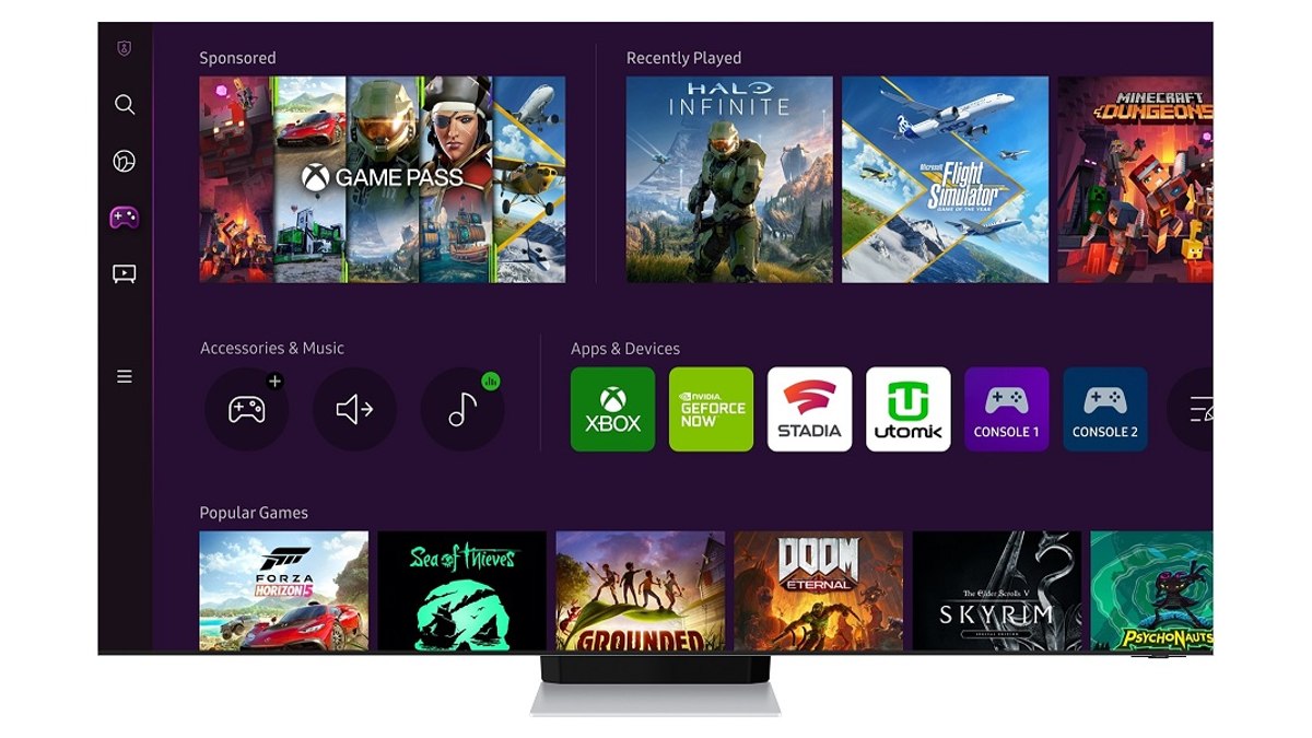 Samsung Gaming Hub With Access to Xbox, Stadia, GeForce Now Debuts on Company's 2022 Smart TVs