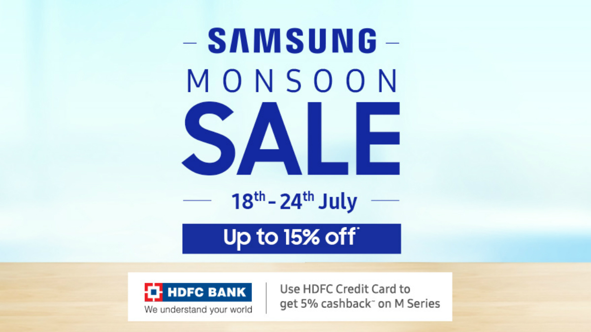 Samsung Monsoon Sale Brings Instant Cashback, Other Offers on Phones, TVs, Audio Products