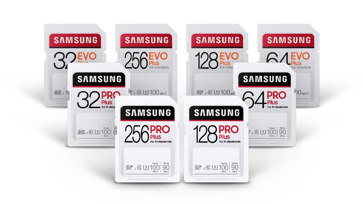 Samsung Pro Plus, Evo Plus SD Cards Launched in Four Storage Denominations