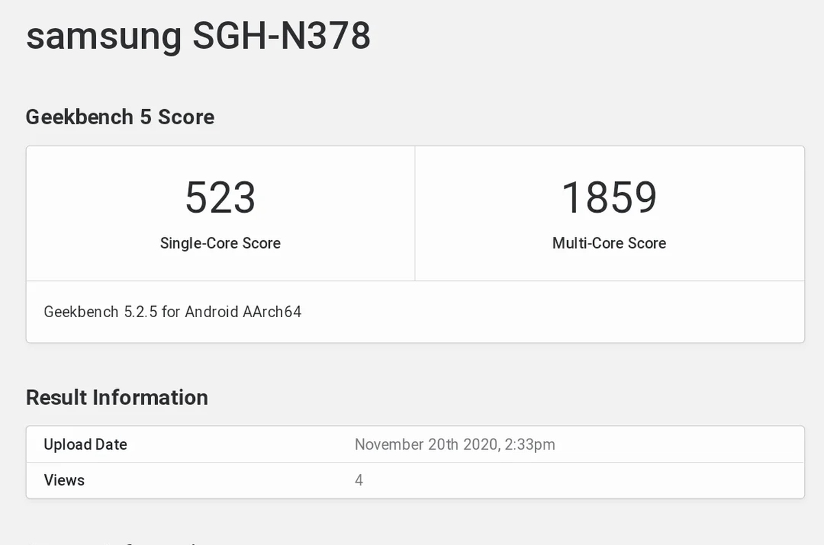 Samsung 'SGH-N378' Phone With 5G-Enabled Snapdragon 750G Spotted on GeekBench