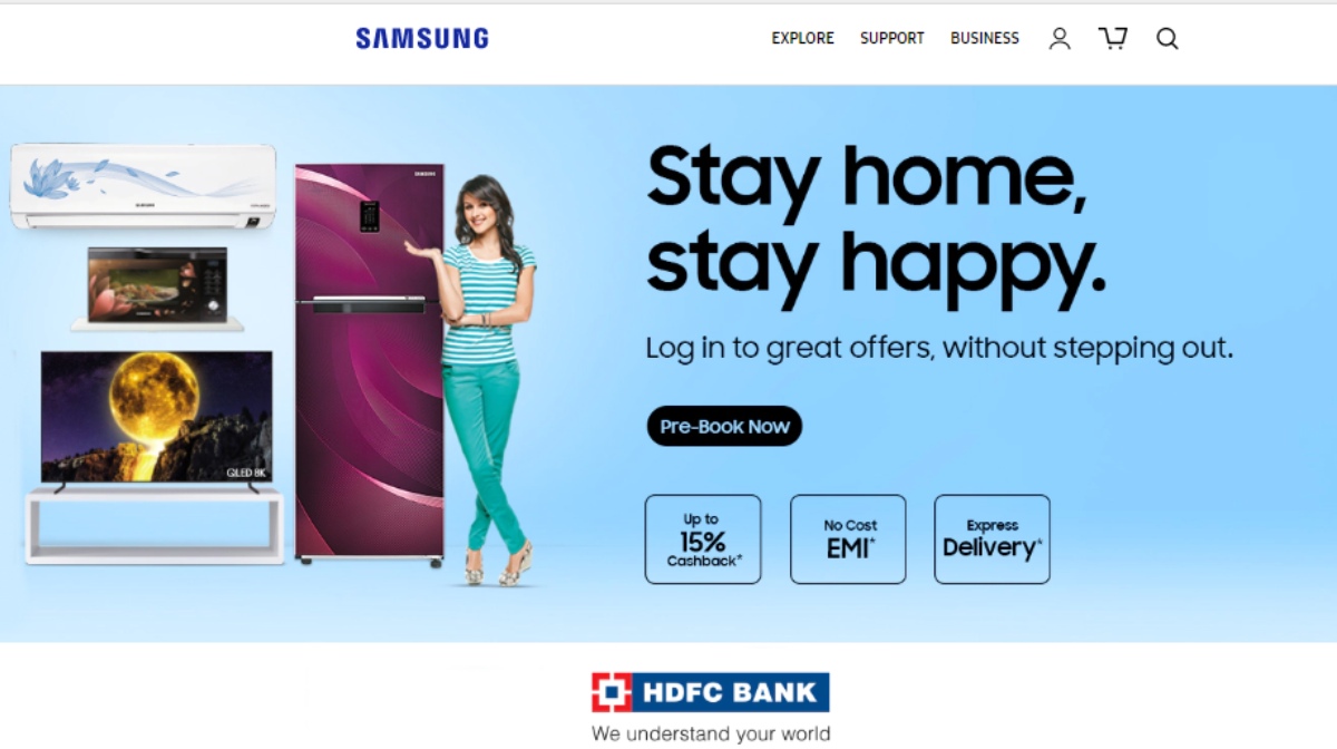 Samsung Opens Booking for Smart TVs and Home Appliances; Offers Cashbacks, Extended Warranty, No-Cost EMIs