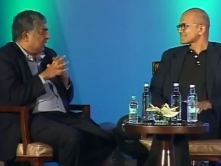 Satya Nadella and Nandan Nilekani Talk Aadhaar, India Stack, AI, and AR