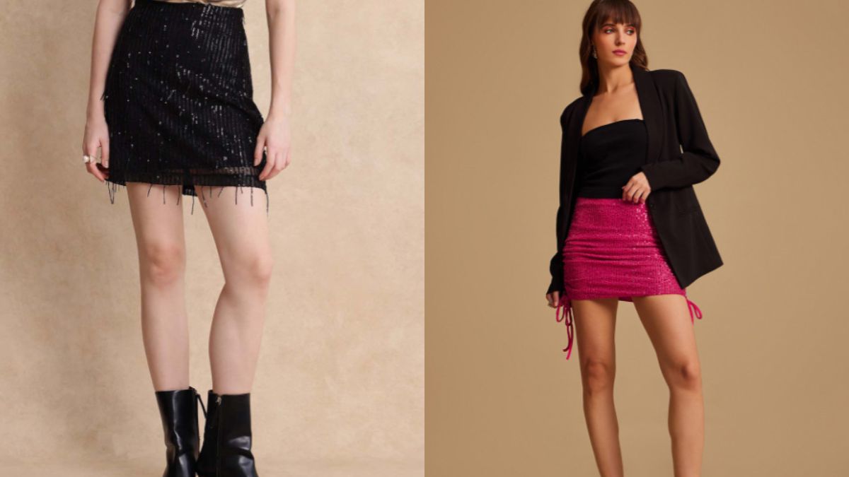 Best Sequin Skirts For Women: Party Ready Looks On Myntra