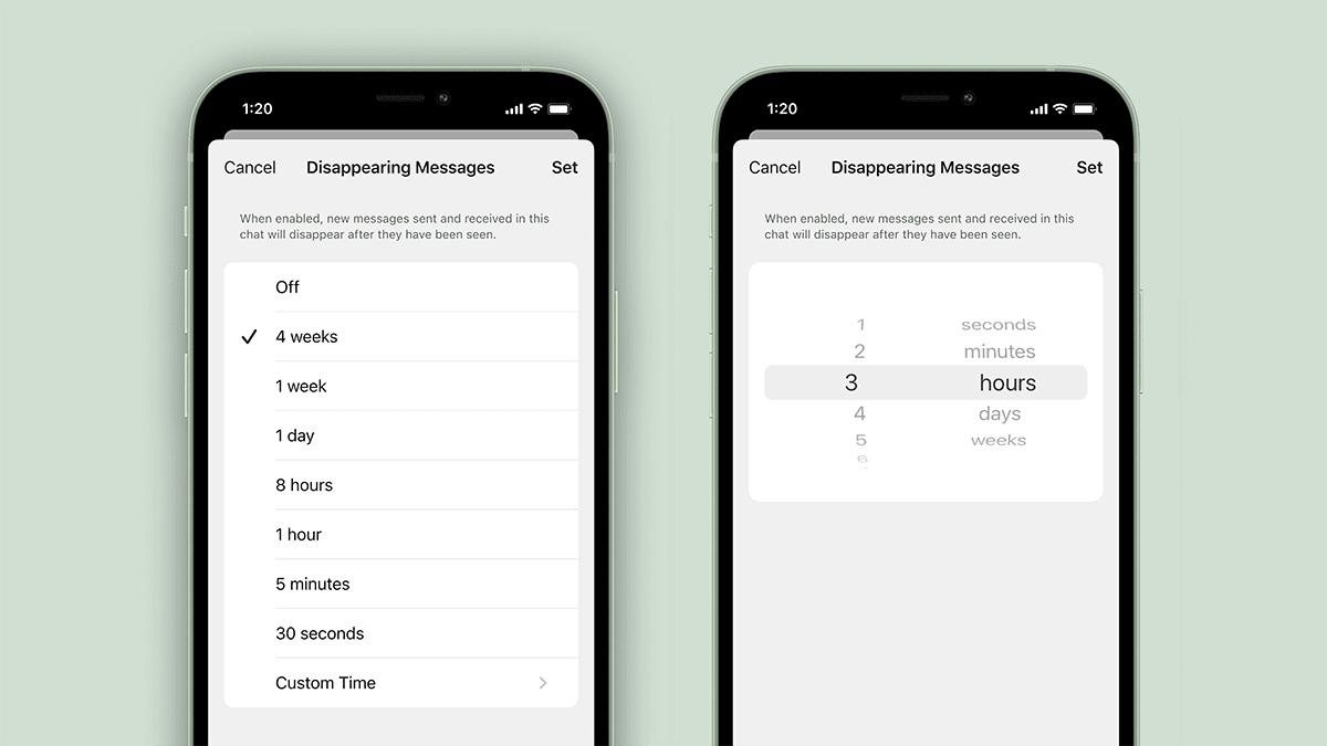 Signal's Disappearing Messages Feature Gets Custom Timer That Can Be Preconfigured for All Chats