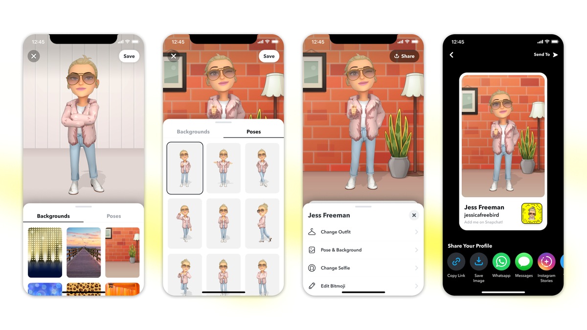 Snapchat Introduces 3D Bitmoji to Improve Digital Avatars, 1,200 New Customisation Options