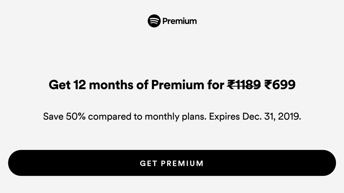 Spotify Premium India Annual Plan Down To Rs 699 A Saving Of Up To 50 