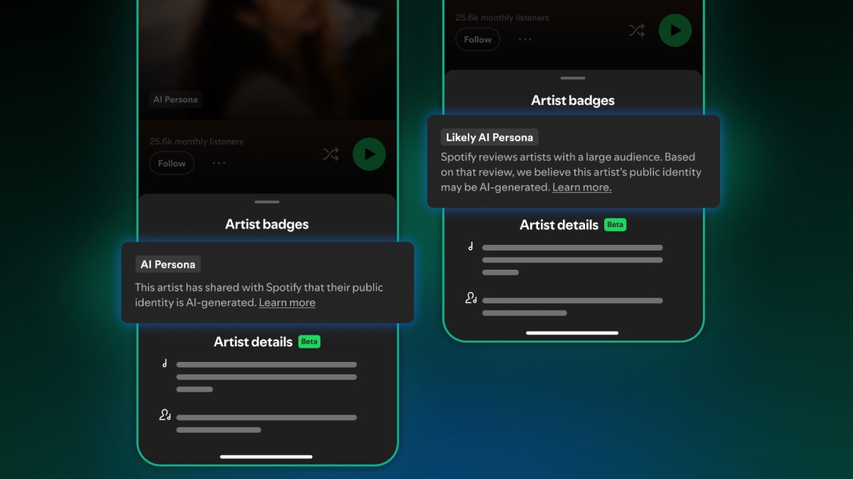 Spotify Will Label AI-Generated Artist Profiles With New AI Persona Badge