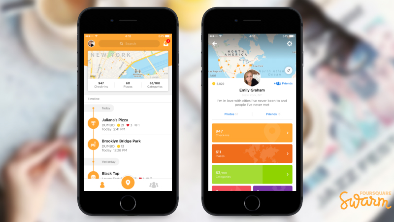 Foursquare Redesigns Swarm App to Highlight Past Check-Ins