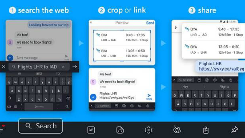 SwiftKey for Android Gets Microsoft Bing Search Bar With Easy Sharing Functionality
