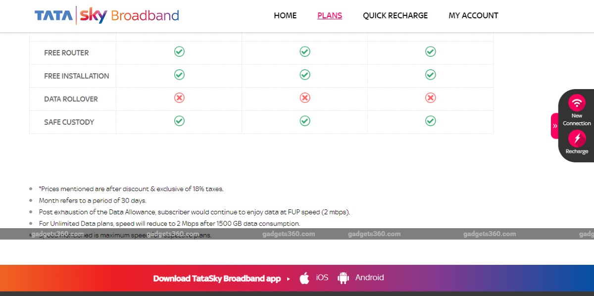 Tata Sky Broadband Introduces 1500GB FUP Cap on Unlimited Plans: Here&rsquo;s What We Know