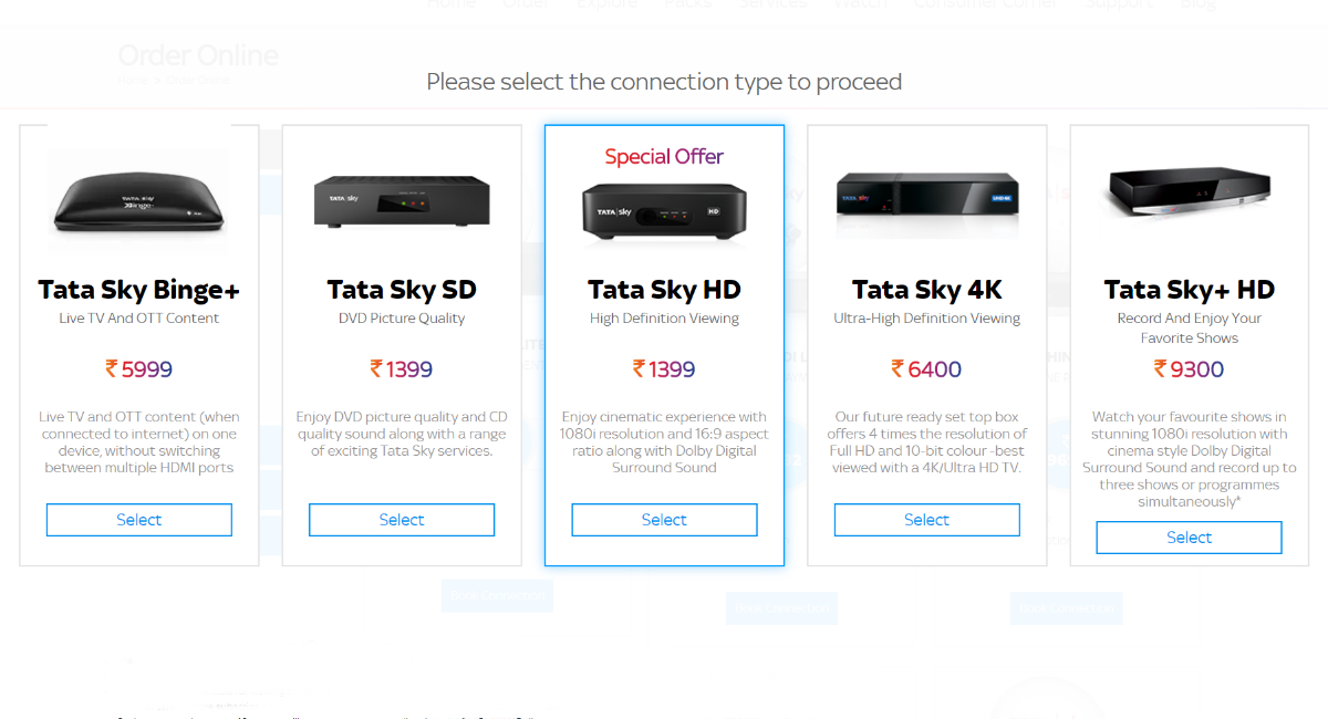 Tata Sky HD Set-Top Box Price Discounted By Rs. 100, Now Priced at Rs. 1,399