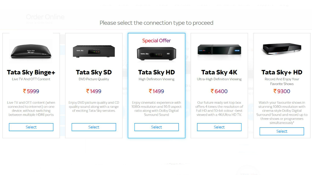 Tata Sky Hikes HD, SD Set-Top Box Prices in India by Rs. 100