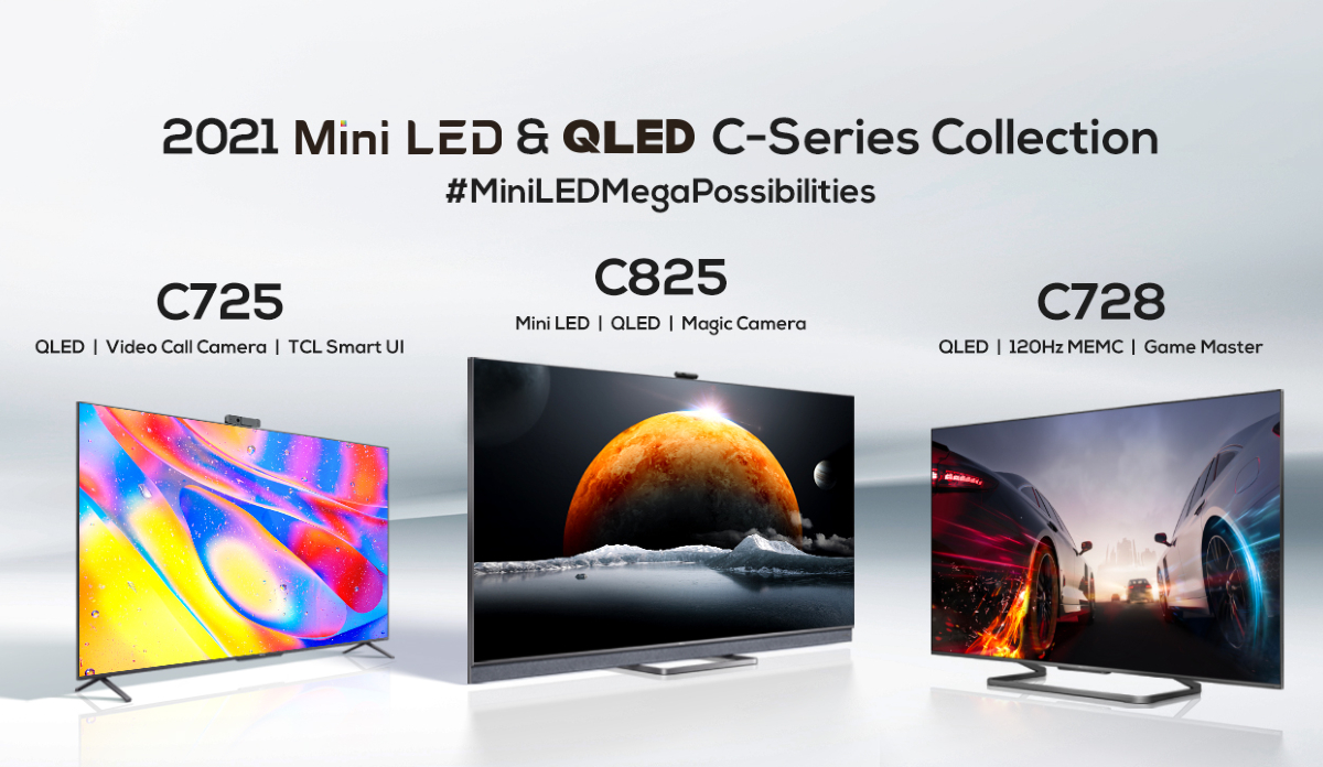 TCL C825, TCL C728, TCL C725 4K QLED Smart TVs Launched in India, Price Starts at Rs. 64,990