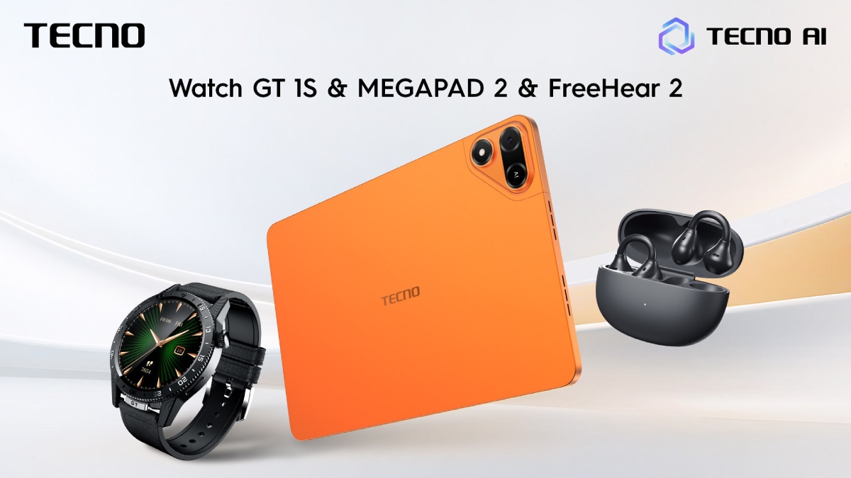 Tecno Megapad 2, Tecno Watch GT 1S and Tecno FreeHear 2 Debut at MWC 2026