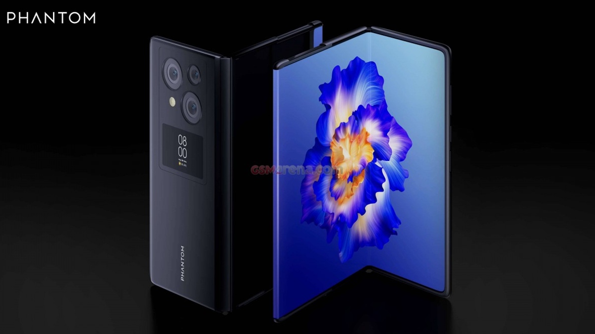 Tecno Phantom Vision V Foldable Phone Concept Renders Hint at Tablet-Like Display, Triple Rear Cameras