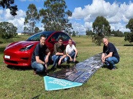 Tesla Car to Be Powered by Printed Solar Panels on a 15,000-Km Road Trip Tesla Car to Be Powered by Printed Solar Panels on a 15,000-Km Road Trip