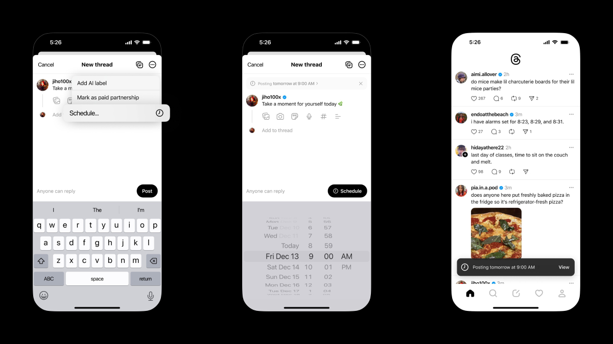 Threads Testing Schedule Posts Option; Instagram Allows Scheduling Direct Messages&nbsp;