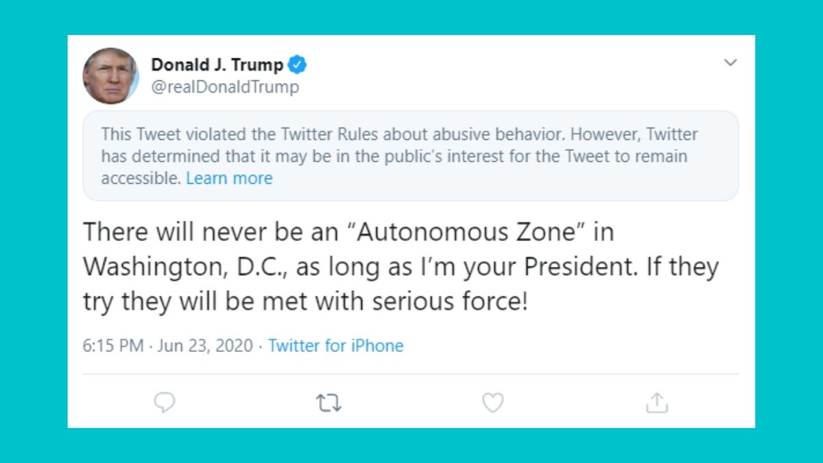 Twitter Hides 'Abusive' Tweet by US President Donald Trump Targeting Protestors