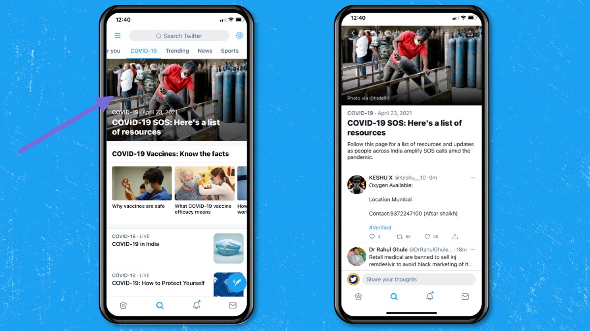 Twitter Announces Updates to Ease COVID-19 Resource Searches in India