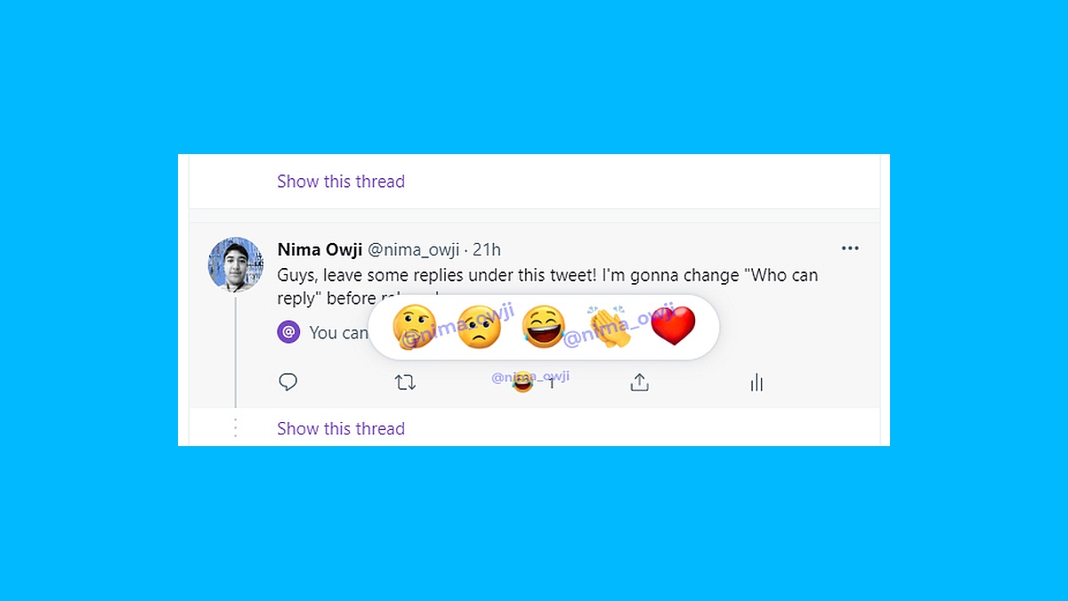 Twitter's Upcoming Tweet Reactions Detailed; Company Working on Rings for Fleets, Spaces: Report
