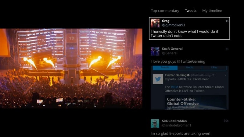 Xbox One's Twitter App Now Lets You See Your Timeline While Watching Videos