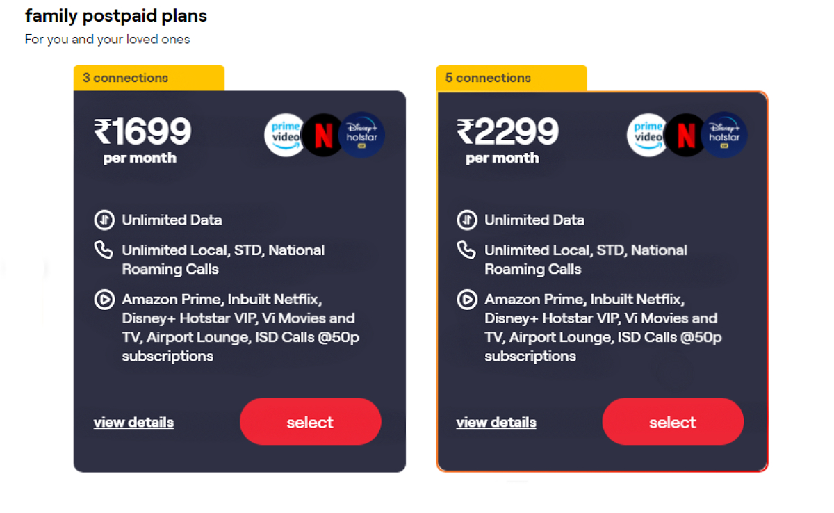 Vi RedX Family Plan With Up to Five Member Connections Launched