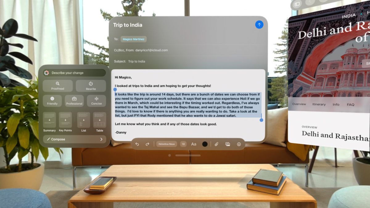 Apple Vision Pro Gets Apple Intelligence Capabilities and New Features With visionOS 2.4 Update