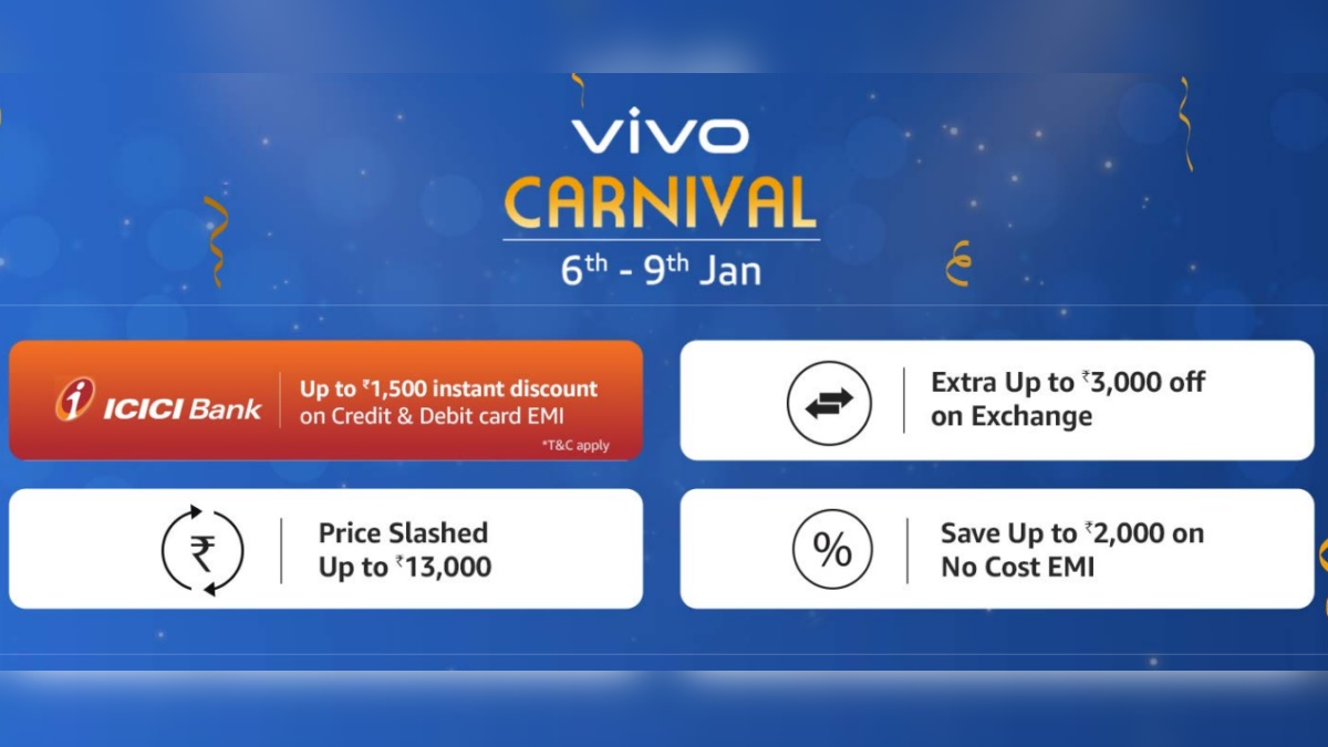 Vivo Carnival Sale on Amazon Brings Discounts, No-Cost EMI Offers on Vivo U20, Vivo V17, and More
