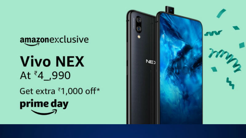 Vivo Nex Available With Rs. 1,000 Discount, Extended Warranty in India During Amazon Prime Day 2018 Sale