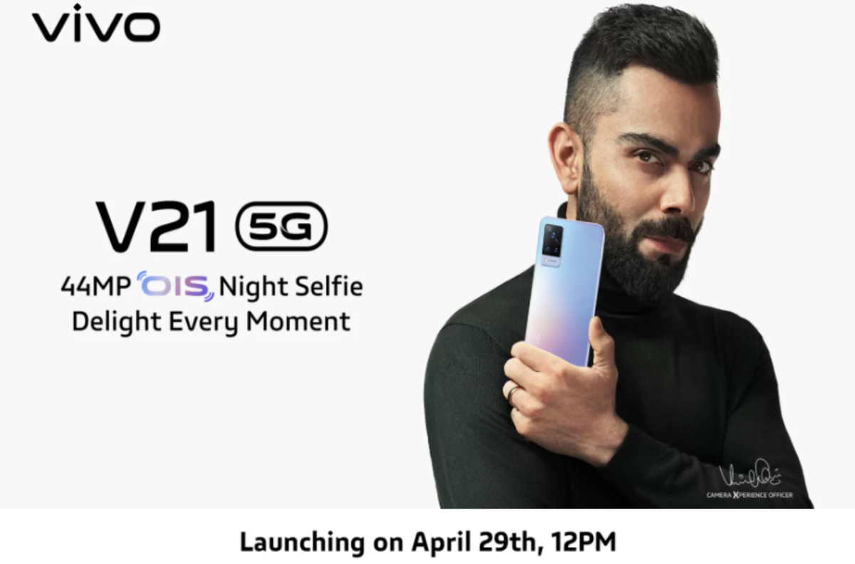 Vivo V21 5G India Launch Confirmed for April 29, Will Go on Sale via Flipkart