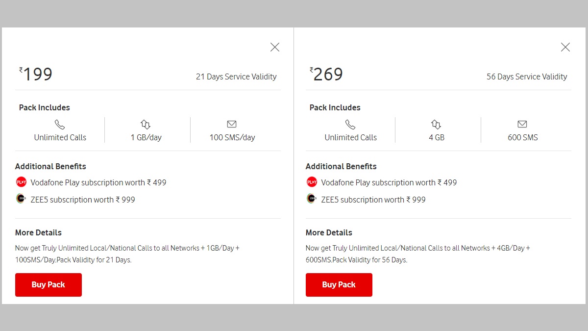 Vodafone Launches 4 New Prepaid Recharge Plans Starting at Rs. 24: Validity, Calling, Data Allowance Details