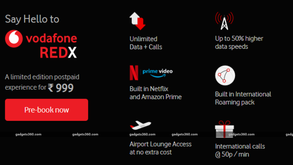 Vodafone RedX vs Airtel Rs. 999 Postpaid Plan: Which Plan to Buy?