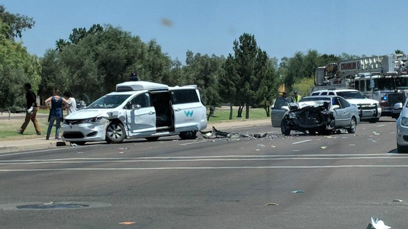 Waymo Self-Driving Car Hit in Collision on Arizona Street