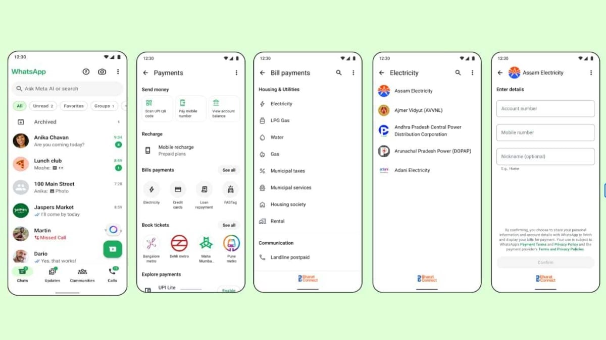 WhatsApp Bill Payments Feature Launches in India With Support for UPI, Card Payments Across 30 Categories