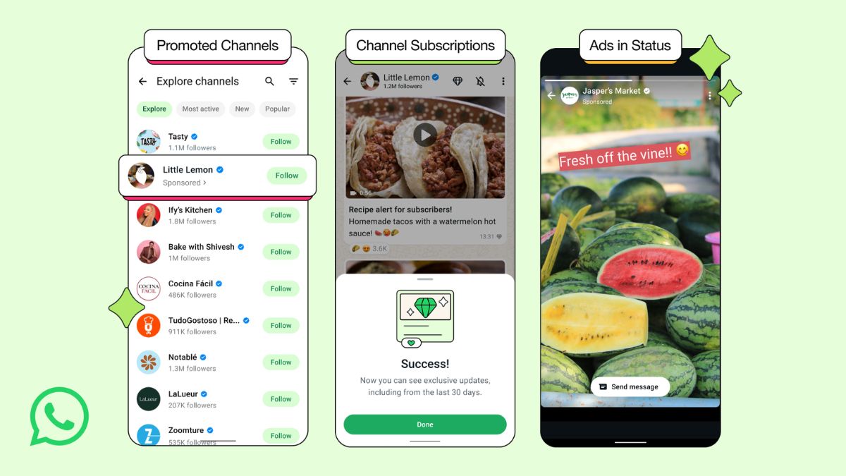 WhatsApp Announces Ads in Status, Channel Subscriptions, and More Features for Businesses