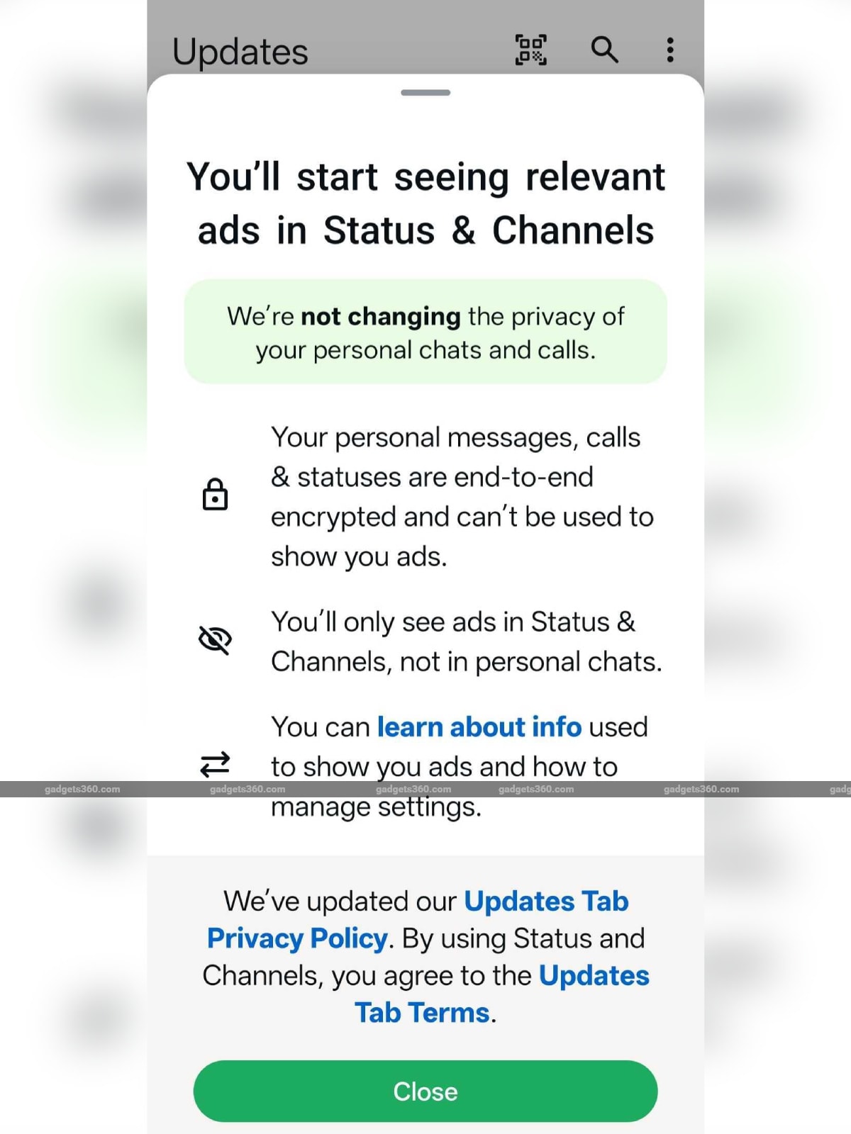 whatsapp ads inline Whatsapp