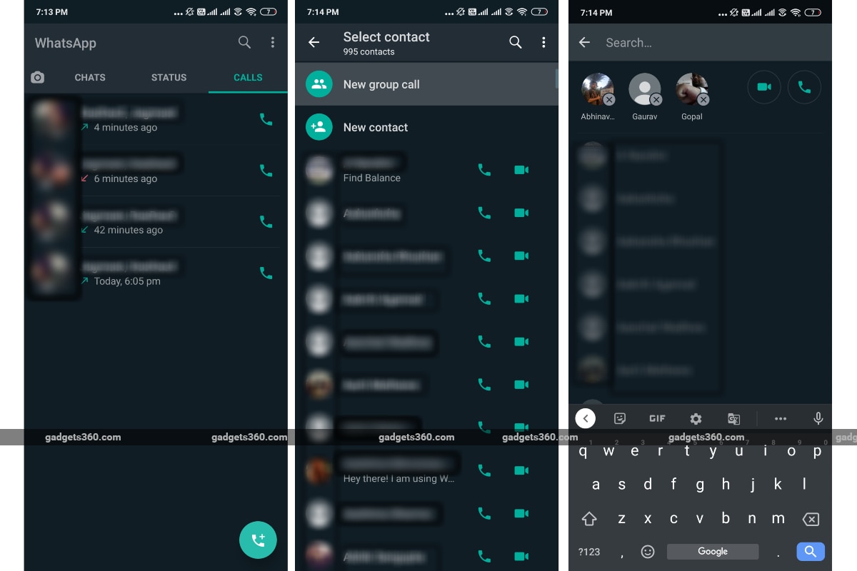 whatsapp android group call screenshots gadgets 360 WhatsApp