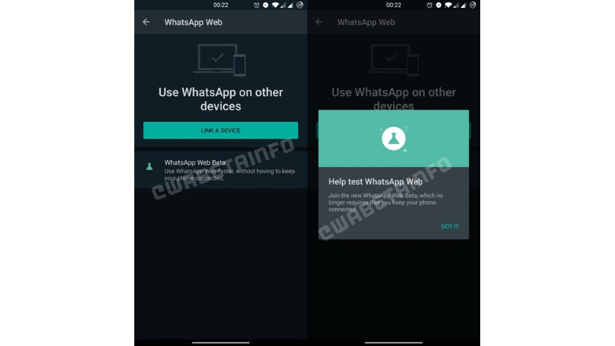 whatsapp beta android desktop multi device support testing screenshot wabetainfo WhatsApp