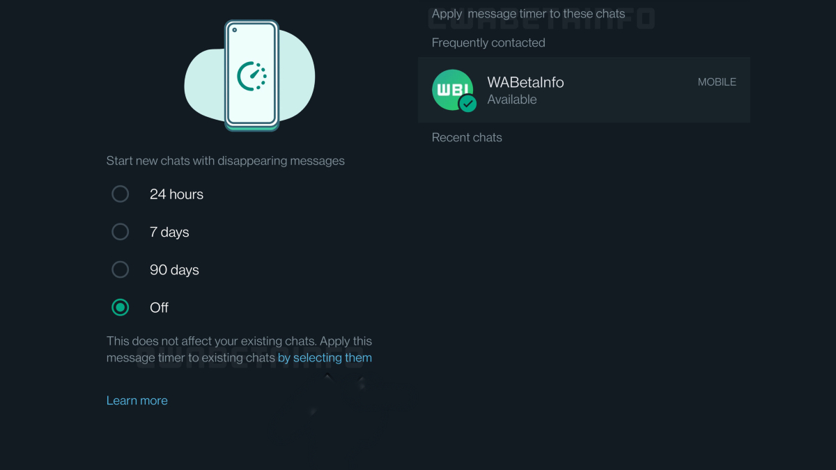 WhatsApp Message Timer Feature for Existing Chats in Testing on Android: Report