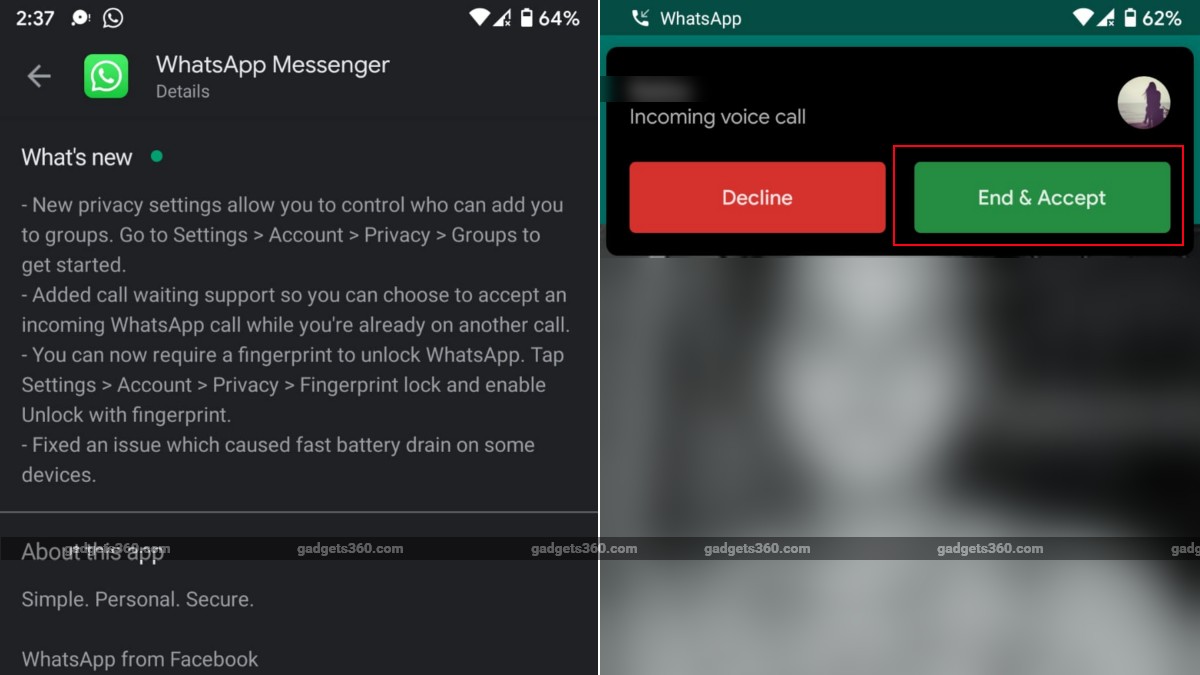 WhatsApp Gets Call Waiting Feature on Android, but Without Call Holding: Here Are the Details
