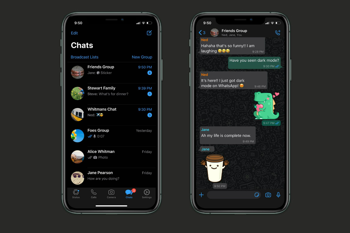 WhatsApp Dark Mode Now Rolling Out to All Android, iPhone Users