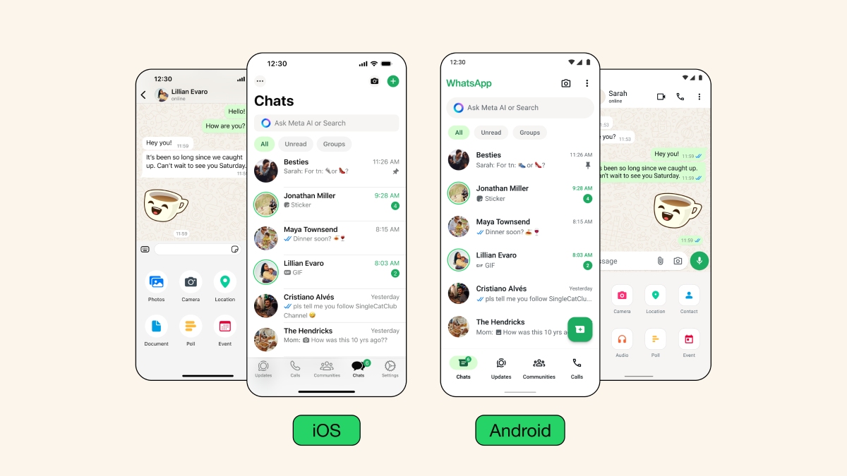 WhatsApp Gets Darker Dark Mode, Redesigned Navigation, New Icons and More Design Changes